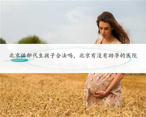 北京供卵代生孩子合法吗，北京有没有助孕的医院