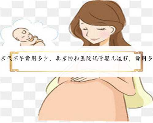 北京代怀孕费用多少，北京协和医院试管婴儿流程，费用多少