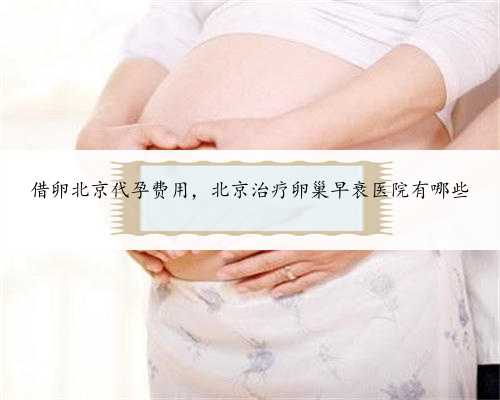 借卵北京代孕费用，北京治疗卵巢早衰医院有哪些